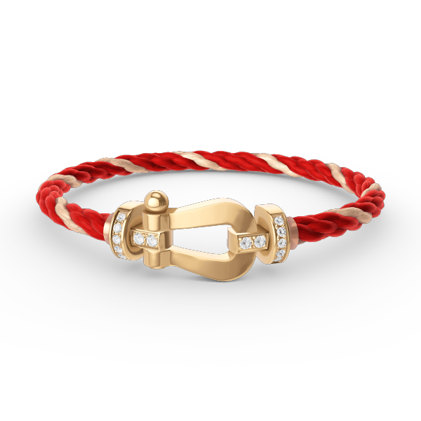 [Clara Jewels]FORCE LARGE HORSESHOE HALF DIAMOND BRACELET GOLD