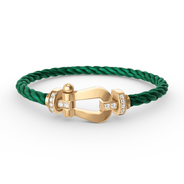 [Clara Jewels]FORCE LARGE HORSESHOE HALF DIAMOND BRACELET GOLD