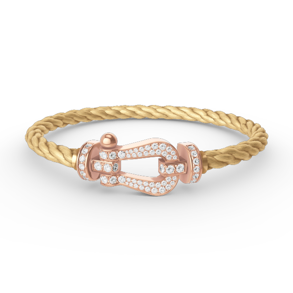[Clara Jewels]FORCE LARGE HORSESHOE FULL DIAMOND BRACELET ROSE GOLD