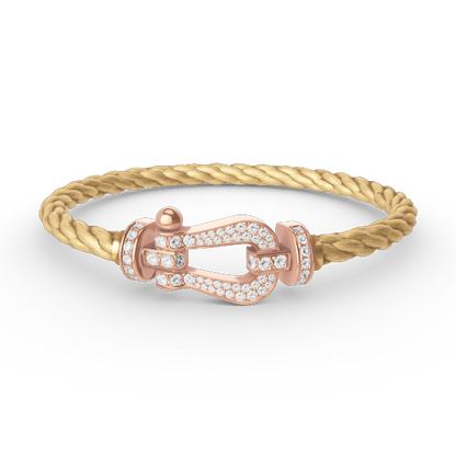 [Clara Jewels]FORCE LARGE HORSESHOE FULL DIAMOND BRACELET ROSE GOLD
