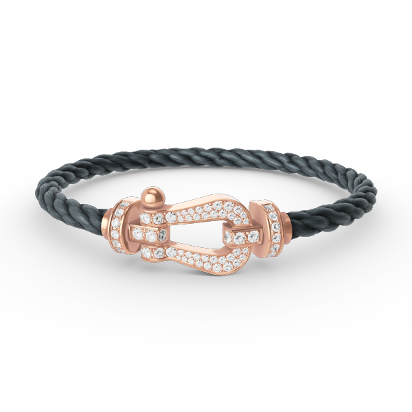 [Clara Jewels]FORCE LARGE HORSESHOE FULL DIAMOND BRACELET ROSE GOLD
