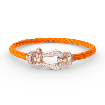 [Clara Jewels]FORCE LARGE HORSESHOE FULL DIAMOND BRACELET ROSE GOLD