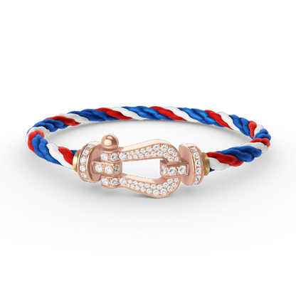 [Clara Jewels]FORCE LARGE HORSESHOE FULL DIAMOND BRACELET ROSE GOLD