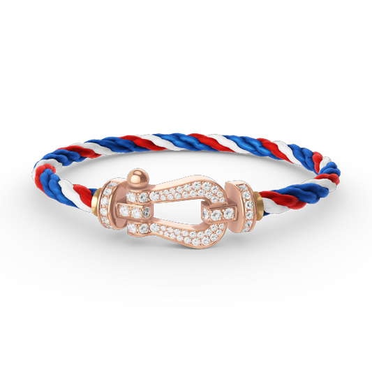 [Clara Jewels]FORCE LARGE HORSESHOE FULL DIAMOND BRACELET ROSE GOLD