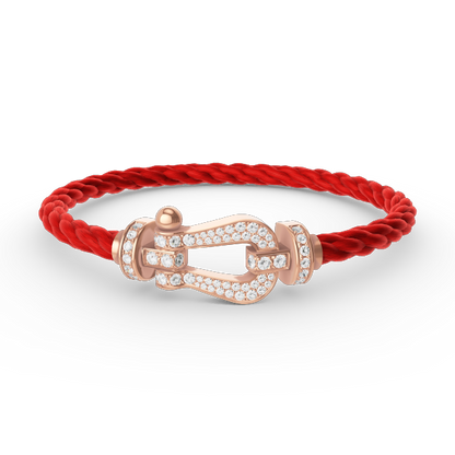 [Clara Jewels]FORCE LARGE HORSESHOE FULL DIAMOND BRACELET ROSE GOLD