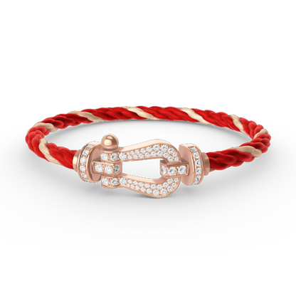 [Clara Jewels]FORCE LARGE HORSESHOE FULL DIAMOND BRACELET ROSE GOLD