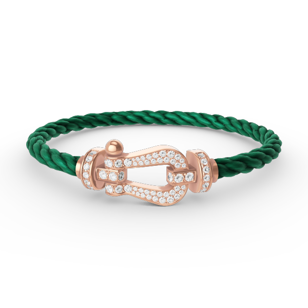 [Clara Jewels]FORCE LARGE HORSESHOE FULL DIAMOND BRACELET ROSE GOLD