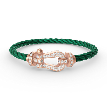 [Clara Jewels]FORCE LARGE HORSESHOE FULL DIAMOND BRACELET ROSE GOLD