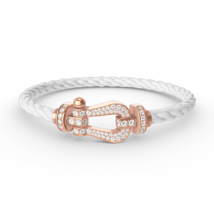[Clara Jewels]FORCE LARGE HORSESHOE FULL DIAMOND BRACELET ROSE GOLD