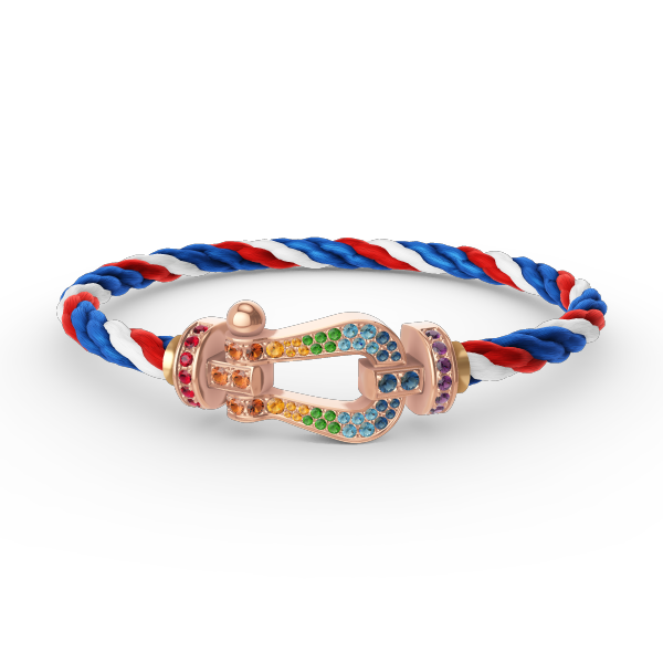 [Clara Jewels]FORCE LARGE HORSESHOE  COLORED DIAMOND BRACELET ROSE GOLD