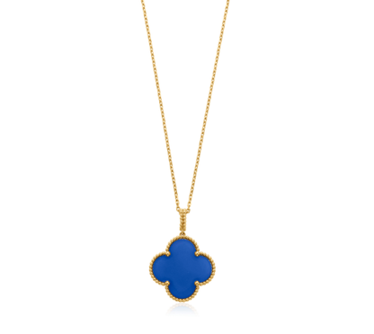 [Clara Jewels]CLOVER 25MM NECKLACE TURQUOISE ROSE GOLD