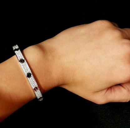 [Clara Jewels]LOVE BRACELET 6.1MM DIAMOND-PAVED CERAMIC