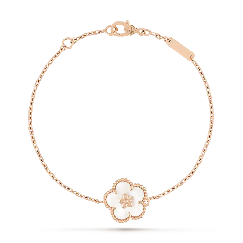 [Clara Jewels]LUCKY WHITE MOP PLUM BLOSSOM  BRACELET