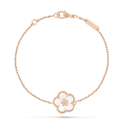 [Clara Jewels]LUCKY WHITE MOP PLUM BLOSSOM  BRACELET