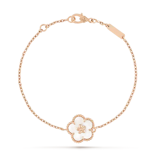 [Clara Jewels]LUCKY WHITE MOP PLUM BLOSSOM  BRACELET