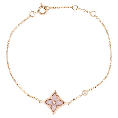 [Clara Jewels]STAR 1 DIAMOND PINK GOLD BRACELET