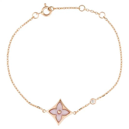 [Clara Jewels]STAR 1 DIAMOND PINK GOLD BRACELET