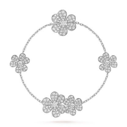 [Clara Jewels]FRIVOLE SILVER 5 FLOWERS BRACELET