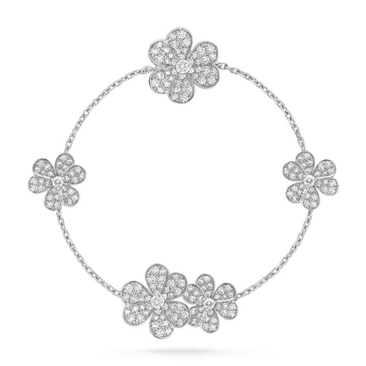 [Clara Jewels]FRIVOLE SILVER 5 FLOWERS BRACELET
