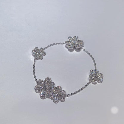 [Clara Jewels]FRIVOLE SILVER 5 FLOWERS BRACELET
