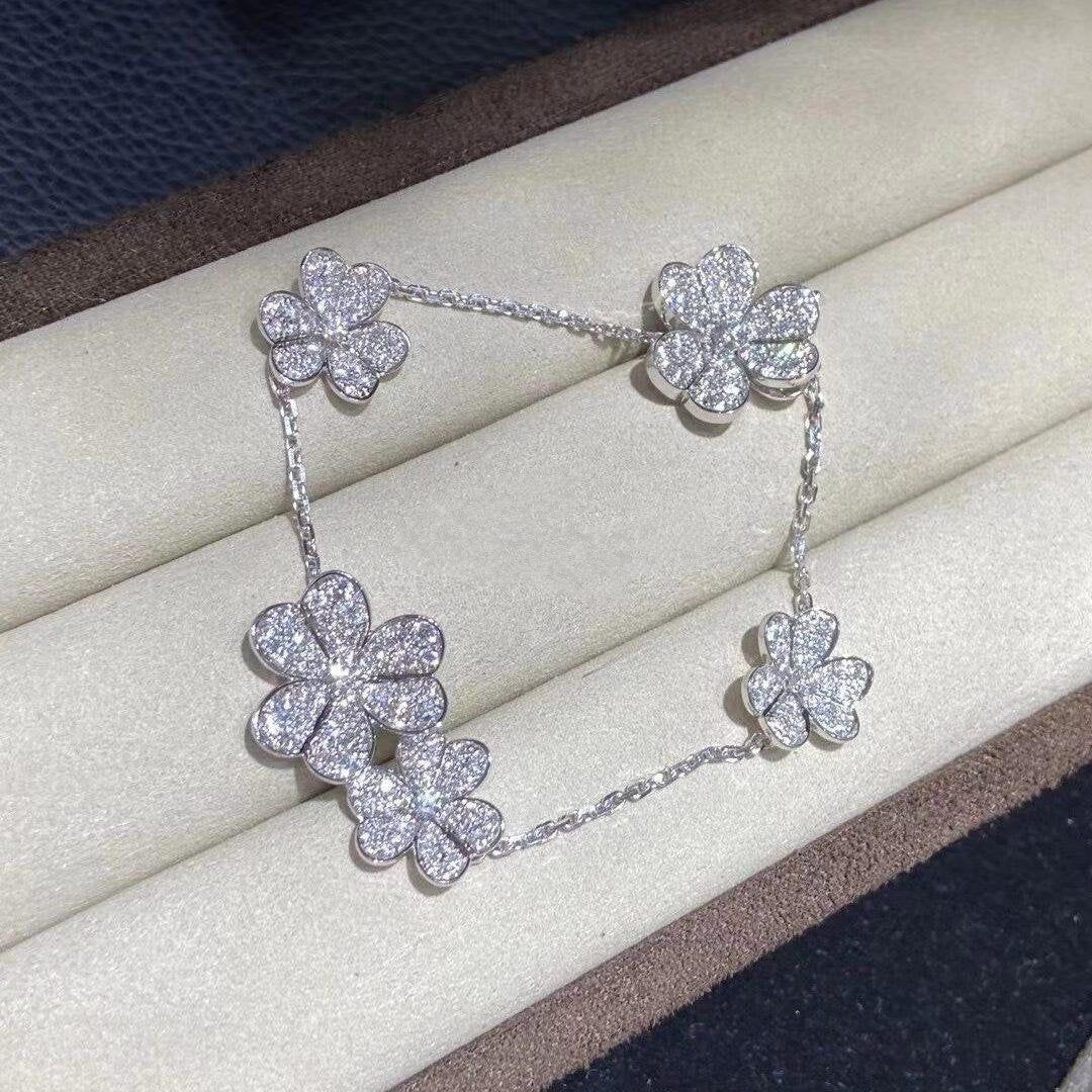 [Clara Jewels]FRIVOLE SILVER 5 FLOWERS BRACELET