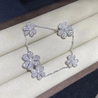 [Clara Jewels]FRIVOLE SILVER 5 FLOWERS BRACELET