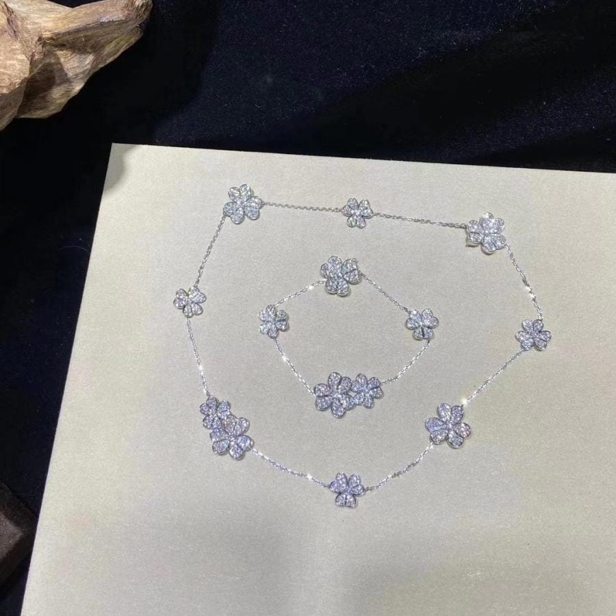 [Clara Jewels]FRIVOLE SILVER 5 FLOWERS BRACELET