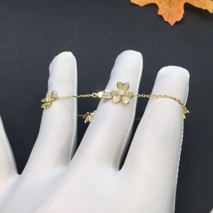 [Clara Jewels]FRIVOLE GOLD 5 FLOWERS BRACELET
