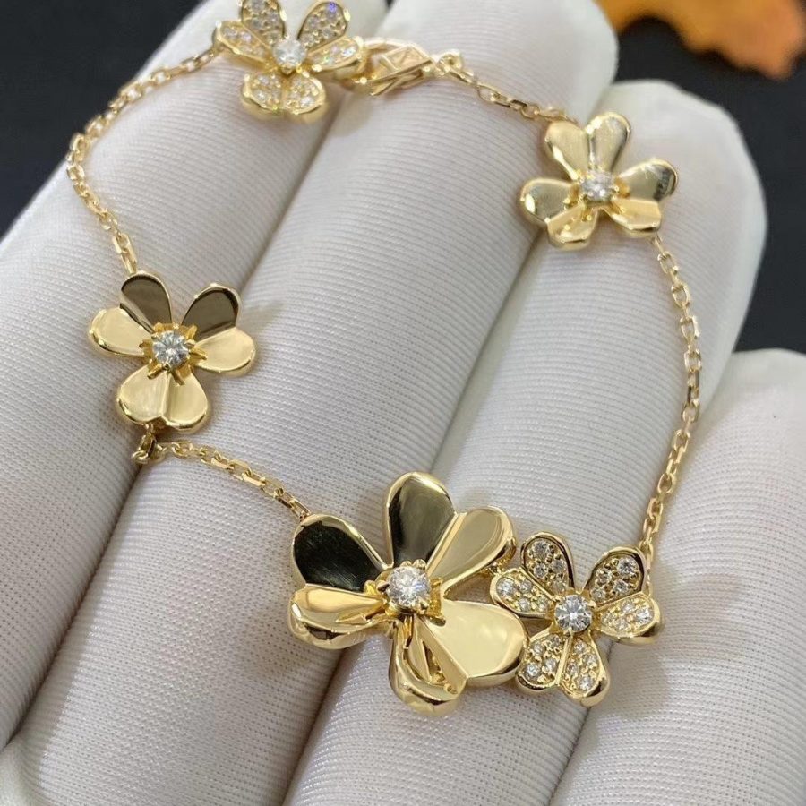 [Clara Jewels]FRIVOLE GOLD 5 FLOWERS BRACELET