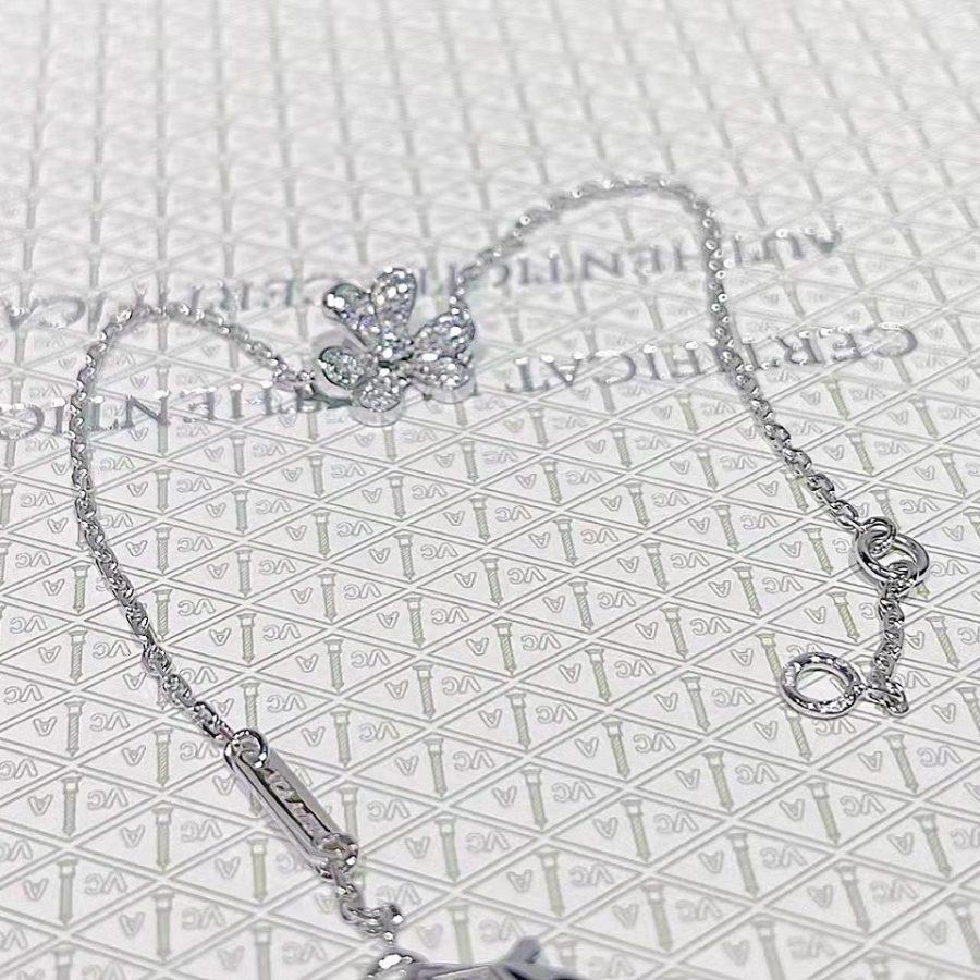 [Clara Jewels]FRIVOLE SILVER FLOWER DIAMOND BRACELET