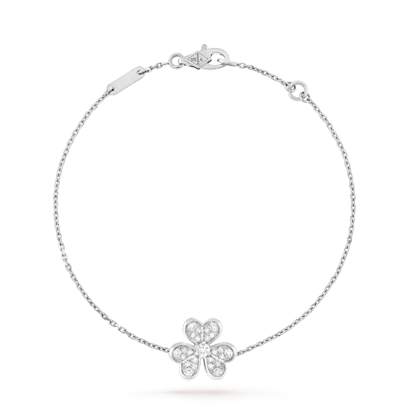 [Clara Jewels]FRIVOLE SILVER FLOWER DIAMOND BRACELET