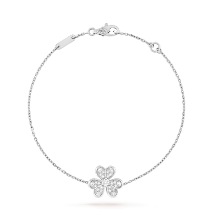 [Clara Jewels]FRIVOLE SILVER FLOWER DIAMOND BRACELET