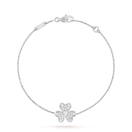 [Clara Jewels]FRIVOLE SILVER FLOWER DIAMOND BRACELET