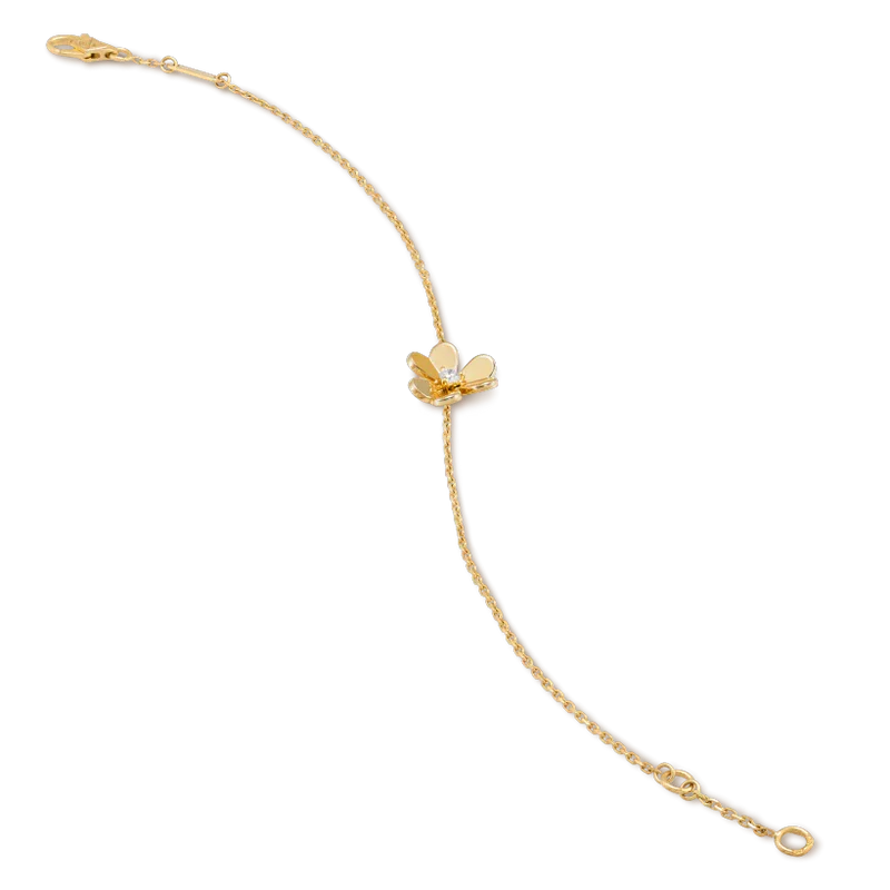[Clara Jewels]FRIVOLE GOLD FLOWER PINK MALACHITE BRACELET