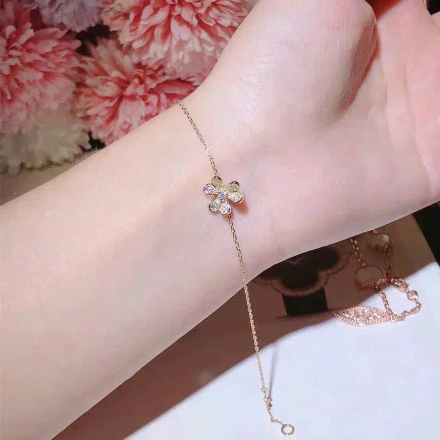 [Clara Jewels]FRIVOLE GOLD FLOWER DIAMOND BRACELET
