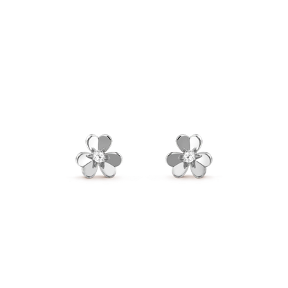 [Clara Jewels]FRIVOLE MINI SILVER FLOWER EARRINGS