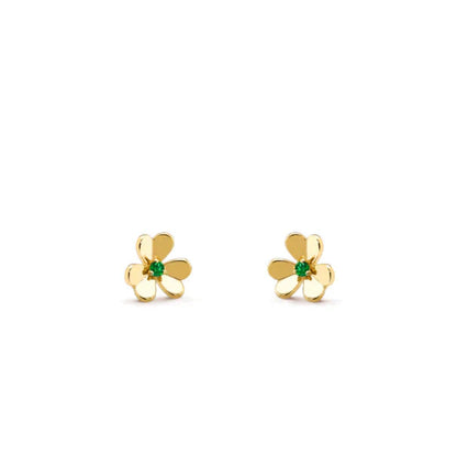 [Clara Jewels]FRIVOLE  FLOWER MALACHITE EARRINGS