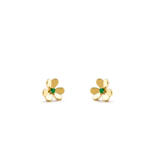 [Clara Jewels]FRIVOLE  FLOWER MALACHITE EARRINGS