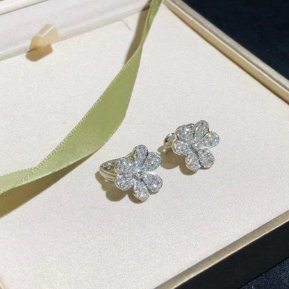 [Clara Jewels]FRIVOLE SILVER FLOWER DIAMOND EARRINGS