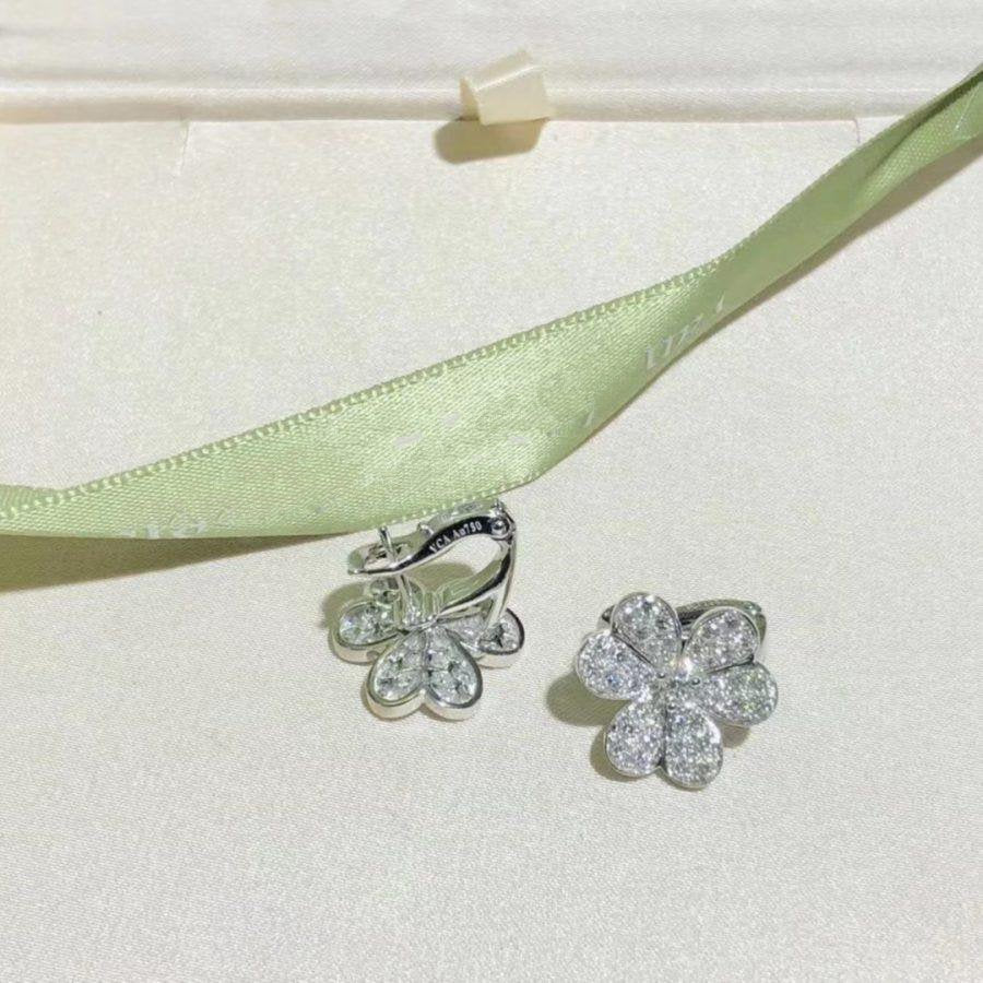 [Clara Jewels]FRIVOLE SILVER FLOWER DIAMOND EARRINGS