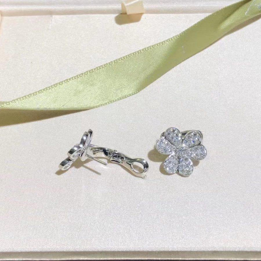 [Clara Jewels]FRIVOLE SILVER FLOWER DIAMOND EARRINGS