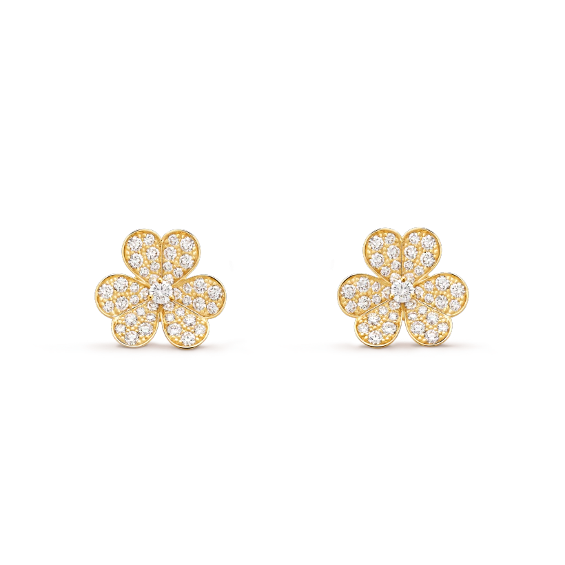 [Clara Jewels]FRIVOLE GOLD FLOWER DIAMOND EARRINGS