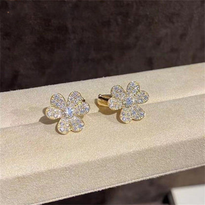 [Clara Jewels]FRIVOLE GOLD FLOWER DIAMOND EARRINGS