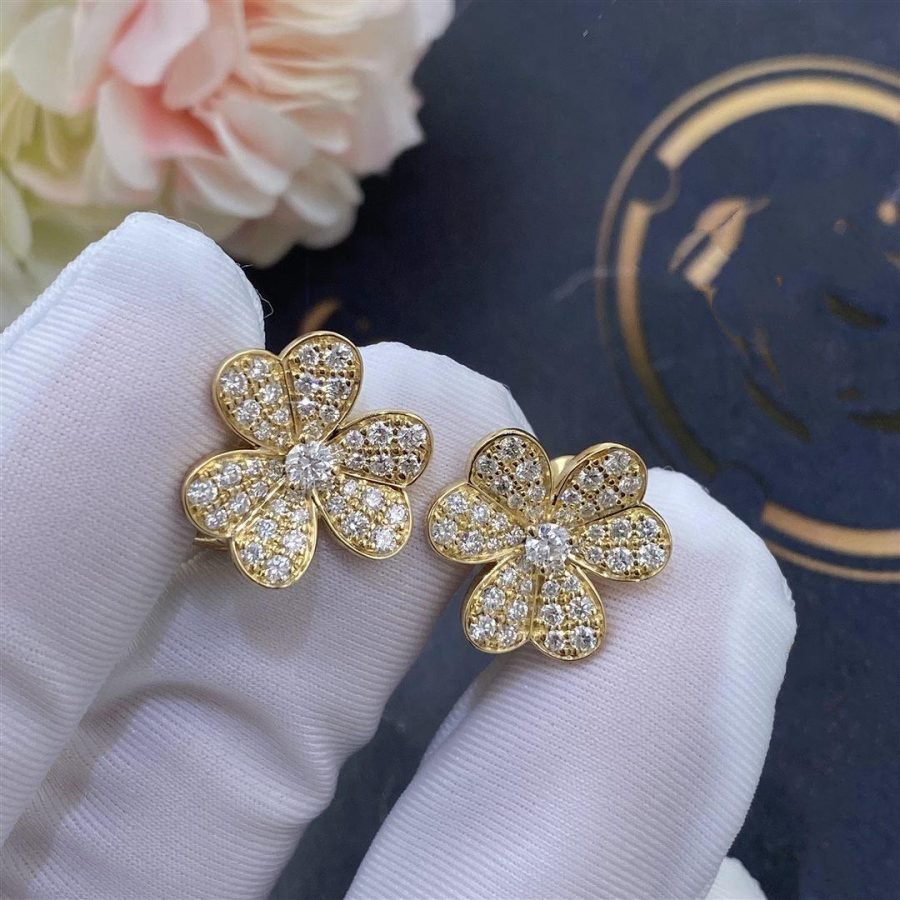 [Clara Jewels]FRIVOLE GOLD FLOWER DIAMOND EARRINGS