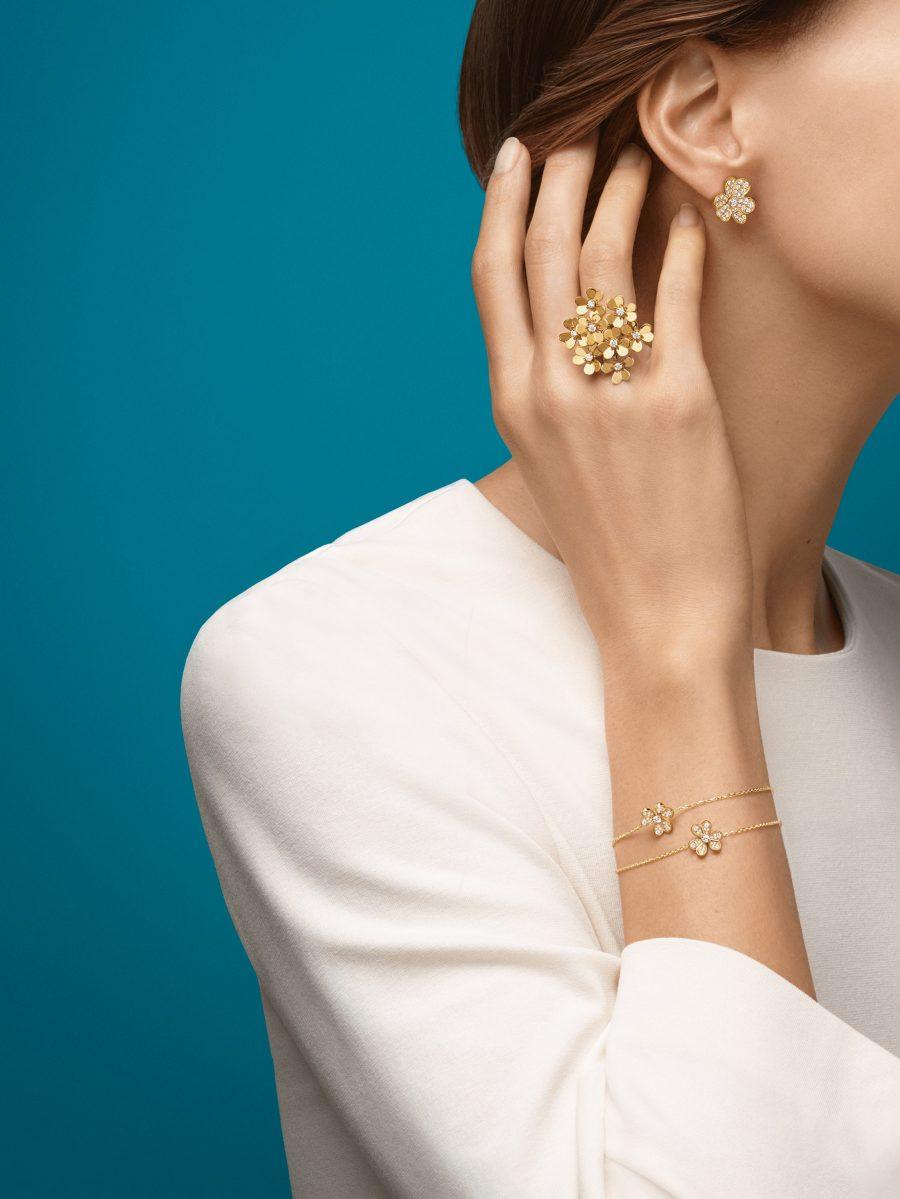 [Clara Jewels]FRIVOLE GOLD FLOWER DIAMOND EARRINGS