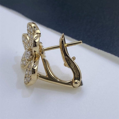 [Clara Jewels]FRIVOLE GOLD FLOWER DIAMOND EARRINGS