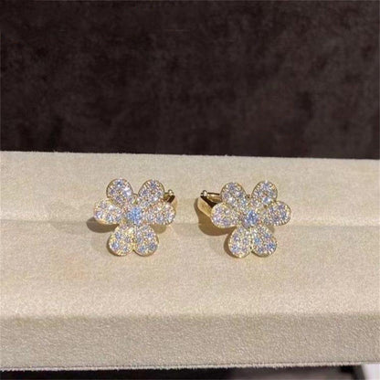 [Clara Jewels]FRIVOLE GOLD FLOWER DIAMOND EARRINGS