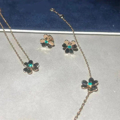 [Clara Jewels]FRIVOLE  FLOWER MALACHITE EARRINGS