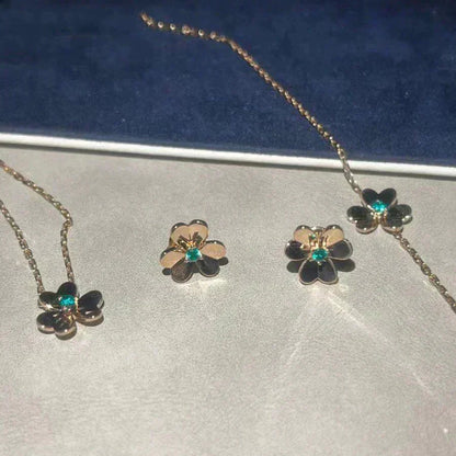 [Clara Jewels]FRIVOLE  FLOWER MALACHITE EARRINGS