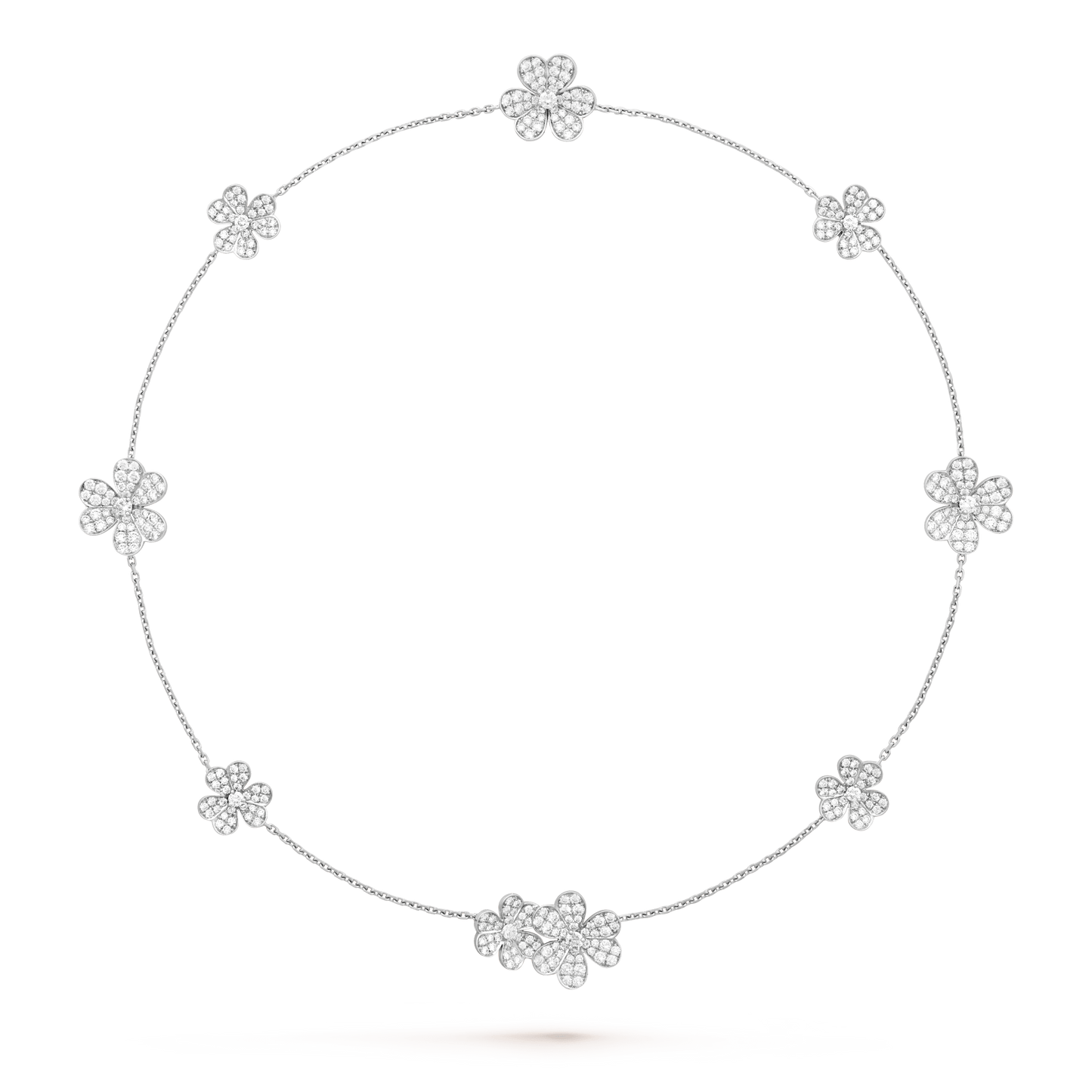 [Clara Jewels]FRIVOLE SILVER 9 FLOWERS NECKLACE